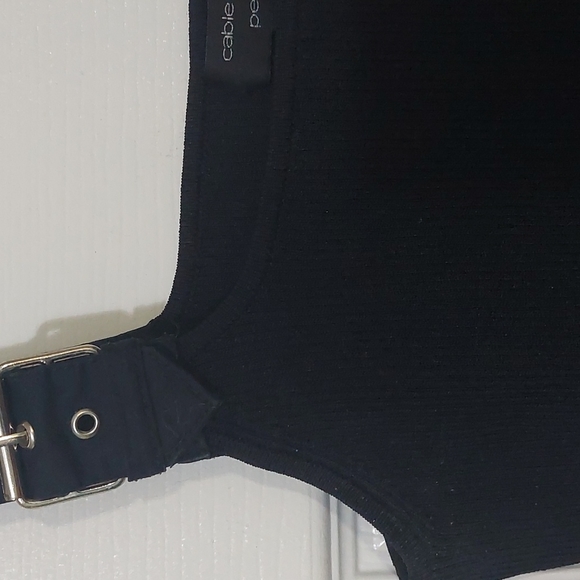 Cable and Gauge Buckle Knit Tank - Picture 2 of 7